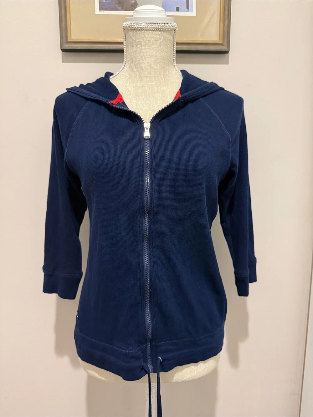 Lauren Ralph Lauren Active Waffle Knit Zipper Hoodie